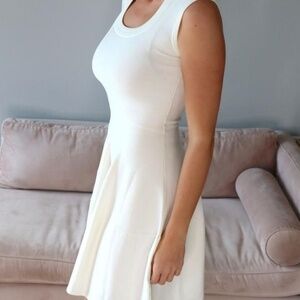 Rebecca Taylor | Ivory Sleeveless Skater Dress XS